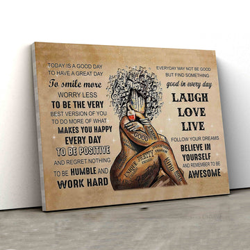 Today Is A Good Day To Have A Great Day Canvas, Black Lives Matter Canvas, Canvas For Gift