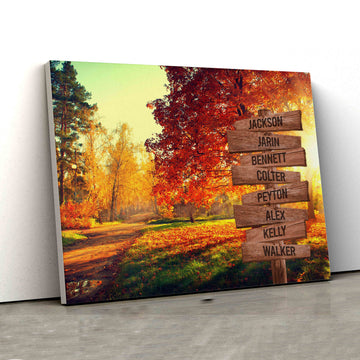 Personalized Name Canvas, Sunset Canvas, Forest Canvas Wall Art, Canvas For Gift