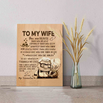 To My Wife Canvas, Personalized Name Canvas, Couple Canvas, Family Canvas, Canvas For Gift