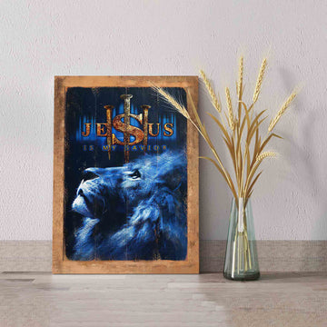 Jesus Is My Savior Canvas, Lion Canvas, God Canvas, Canvas For Gift