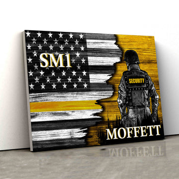 American Flag Canvas, Canvas Security, Custom Name Canvas, Family Canvas, Canvas Wall Art, Gift Canvas