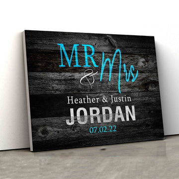 Mr & Mrs Canvas, Personalized Name Canvas, Couple Canvas, Family Canvas, Canvas Wall Art, Gift Canvas