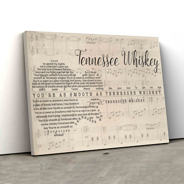 Tennessee whiskey Canvas, Music Canvas, Song Lyrics On Canvas, Guitar Canvas Art, Custom Song Canvas, Canvas Wall Art, Gift Canvas