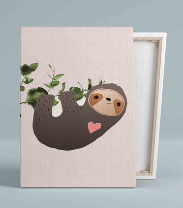 Hanging Sloth Canvas, Sloth Canvas, Funny Canvas, Wall Art Canvas, Canvas Prints, Gift Canvas