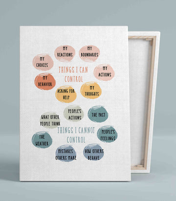 Things I Can Control Canvas, Things I Cannot Control Canvas, School Canvas, Canvas Wall Art, Gift Canvas