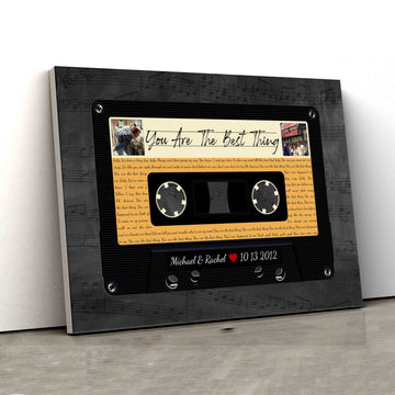 Cassette Tape Canvas Wall Art, Custom Song Lyrics, Canvas Wall Art, Valentine Canvas, Anniversary Canvas, Canvas Wall Art