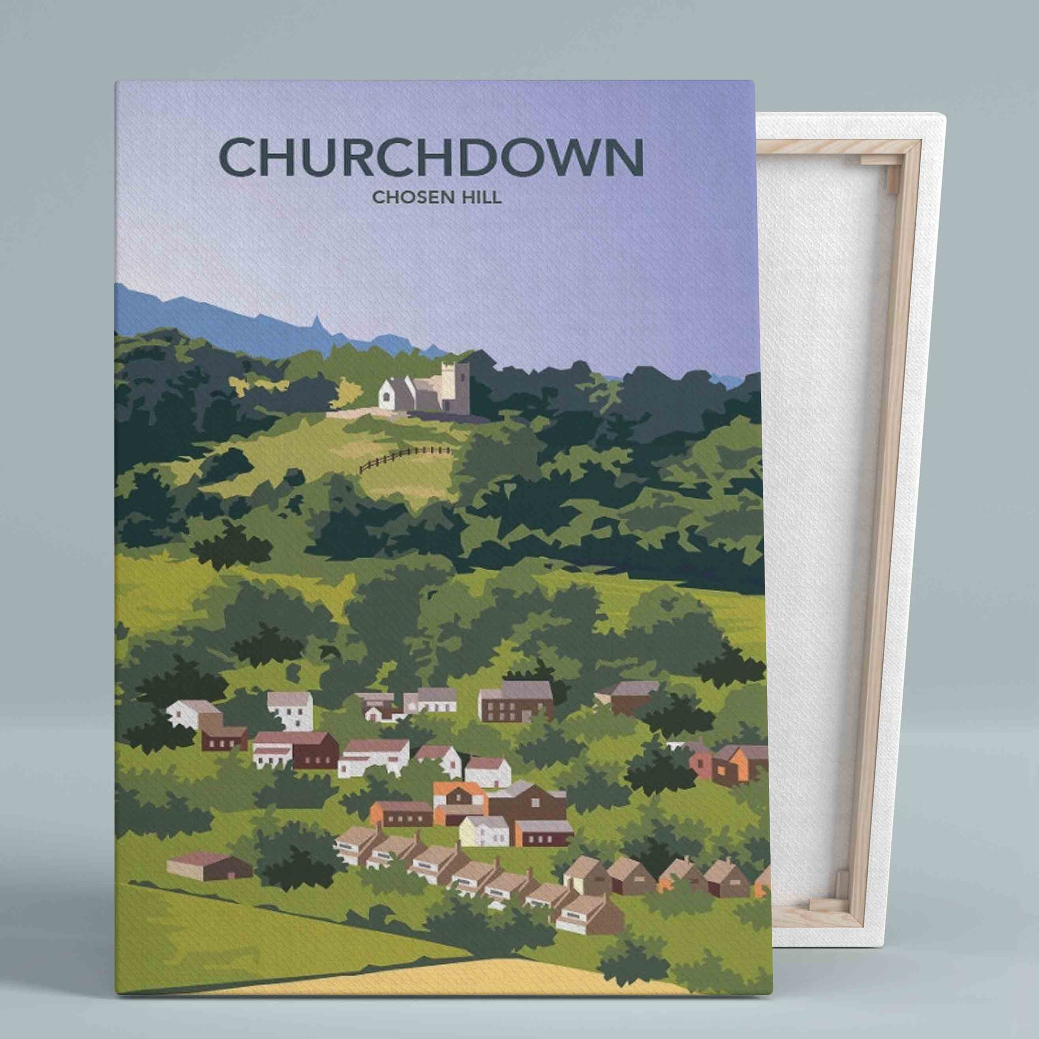 Churchdown Canvas, Chosen Hill Canvas, Home Decor Art Canvas, Gift Canvas, Wall Art Canvas