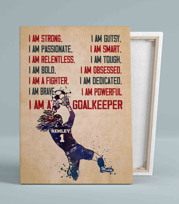 I Am A Goalkeeper Canvas, Soccer Canvas, Custom Name Canvas, Canvas Wall Art, Canvas Wall Decor, Gift Canvas