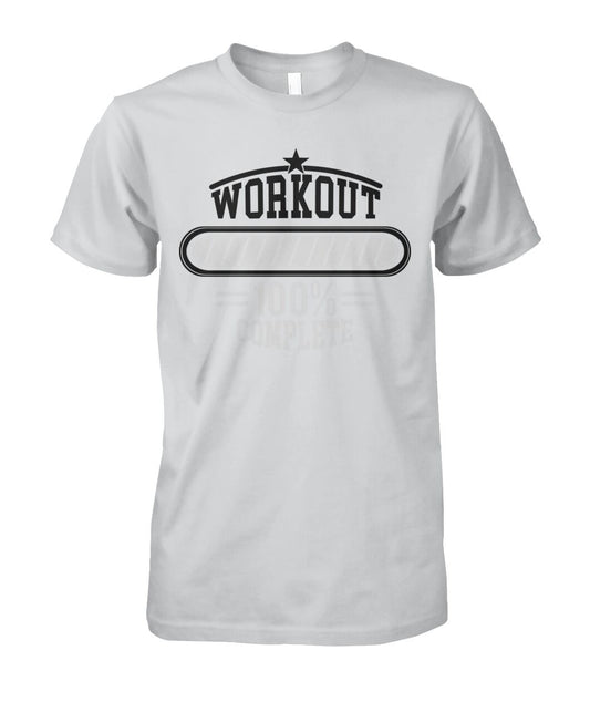 WORKOUT 100% COMPLETE TRAINING FITNESS T SHIRT