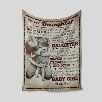 To My Daughter Blanket, Monogrammed Blanket, Dad And Daughter Blanket, Family Throw Blanket, Blanket For Gift