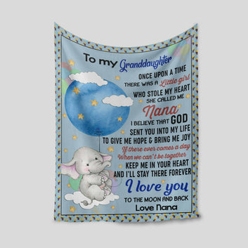 Custom Name Blanket, Once Upon A Time Blanket, Family Blanket, Elephant Blanket, Baby Blanket