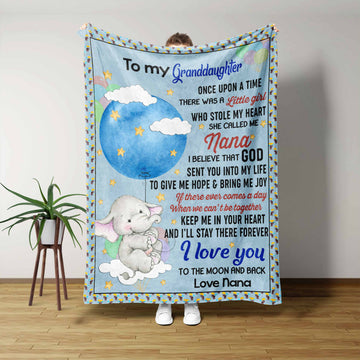 Custom Name Blanket, Once Upon A Time Blanket, Family Blanket, Elephant Blanket, Baby Blanket