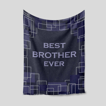Best Brother Ever Blanket, Monogrammed Blanket, Family Blanket, Blanket For Gift