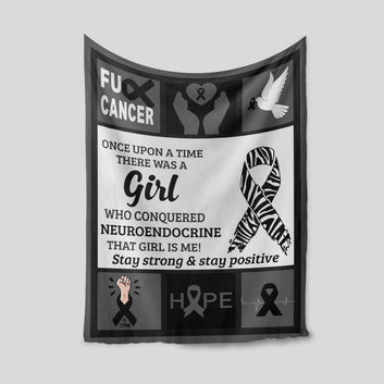 Neuroendocrine Awareness Blanket, Cancer Fighter Blanket, Motivational Blanket