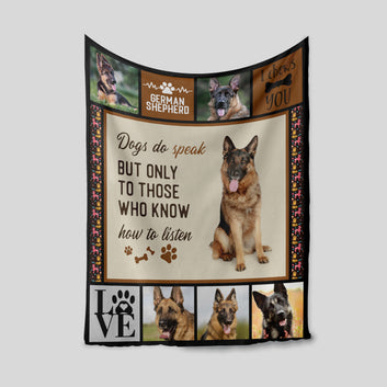 Custom Image Blanket, Pet Memorial Blanket, German Shepherd Blanket