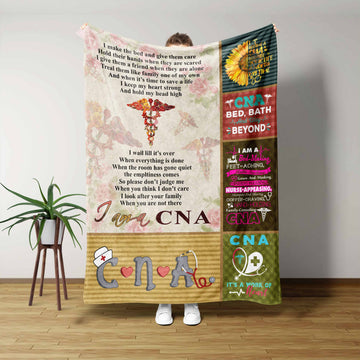 CNA Blanket, Nursing Blanket, Blanket For Nurse, Thankful Blanket, Grateful Blanket