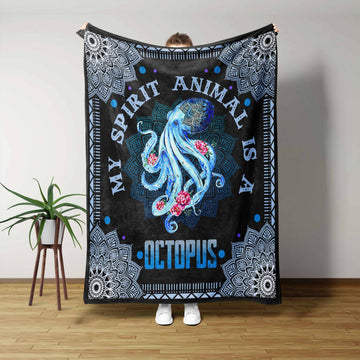My Sprit Animal Is A Octopus Blanket, Octopus Blanket, Blanket For Gift
