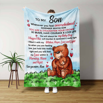 To My Son Blanket, I Love You More Blanket, Custom Name Blanket, Family Blanket