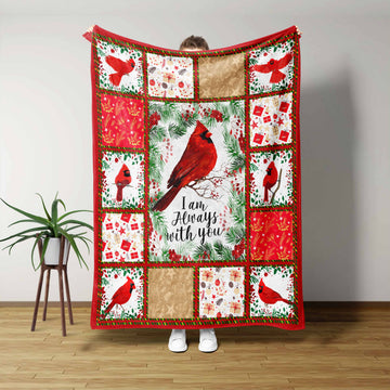 I Am Always With You Blanket, Collage Blanket, Red Cardinal Blanket, Memorial Blanket