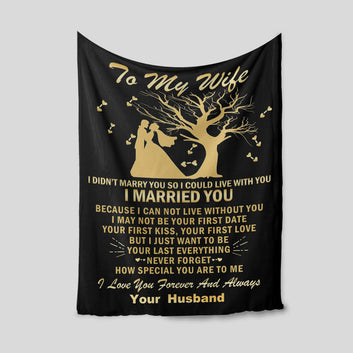 To My Wife Blanket, Husband To Wife Blanket, Love Blanket, Custom Blanket