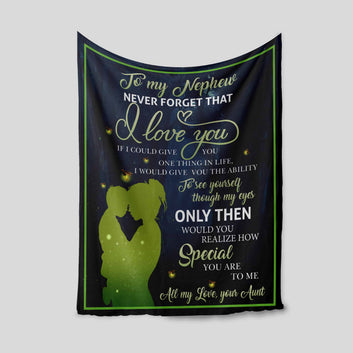To My Nephew Blanket, Personalized Name Blanket, Family Blanket, Blanket For Gift