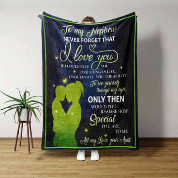 To My Nephew Blanket, Personalized Name Blanket, Family Blanket, Blanket For Gift