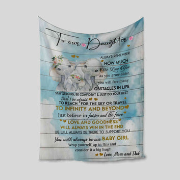 Elephant Blanket, Family Blanket, Blanket For Gift, Custom Name Blanket