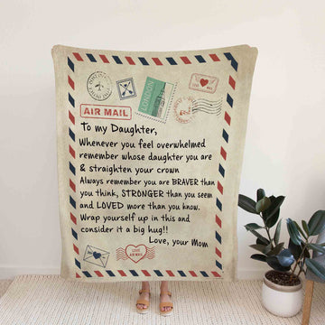 To My Daughter Blanket, Letter Blanket, Personalized Name Blanket, Blanket For Gifts