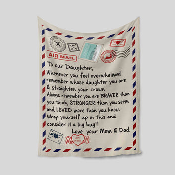 To My Daughter Blanket, Letter Blanket, Custom Name Blanket, Blanket For Gifts