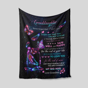 Blanket For Granddaughter, Family Blanket, Custom Blanket, Never Forget That I Love You Blanket