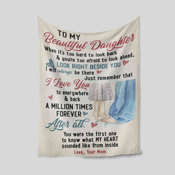To My Beautiful Daughter, Personalized Name Blanket, Blanket For Gift