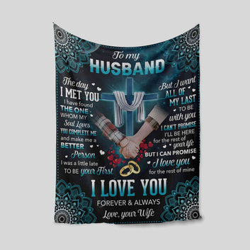 To My Husband Blanket, I Love You Blanket, Monogrammed Blanket, Family Blanket