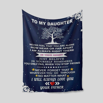 To My Daughter Blanket, Gift For Daughter Blanket, Personalized Name Blanket, Family Blanket