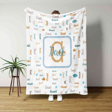 Personalized Name Blanket For Baby, Custom Blanket Baby, Blanket For Kid, Baby Name Blanket