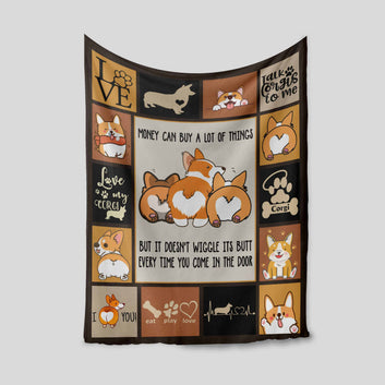 Corgi Blanket, Pet Blanket, Family Blanket, Blanket For Gift
