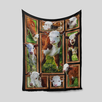 Cow Collage Blanket, Cow Lover Blanket, Family Blanket, Blanket For Gift