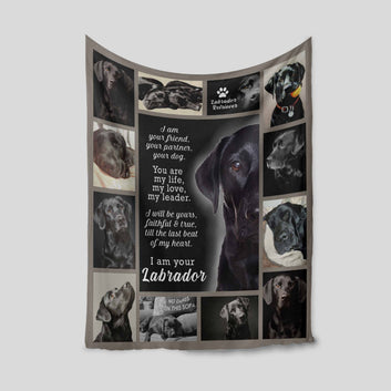 Custom Image Blanket, Pet Blanket, Blanket For Gift, Labrador Blanket