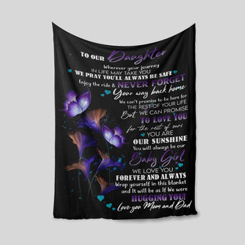 Custom Name Blanket, Family Blanket, Never Forget Your Way Back Home Blanket, Blanket For Gift