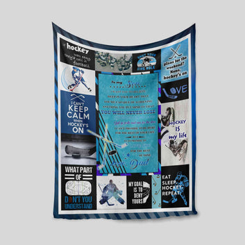 Custom Name Blanket, Hockey Lover Blanket, Family Blanket, Blanket For Gift
