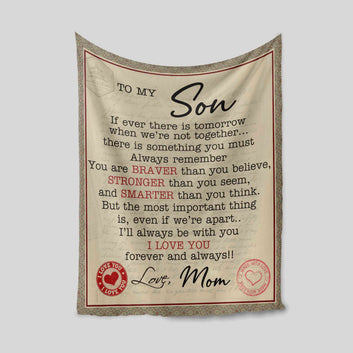 Custom Name Blanket, Mom To Son Blanket, Blanket For Gift