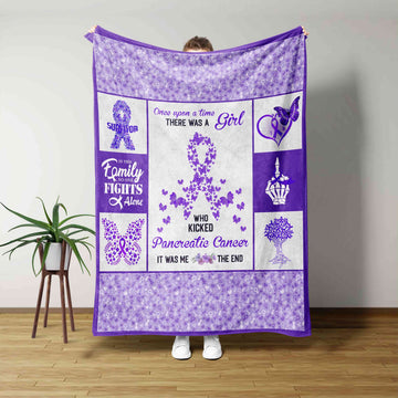 Pancreatic Cancer Blanket, Cancer Fighter Blanker, Cancer Survivor Blanket, Blanket For Girl
