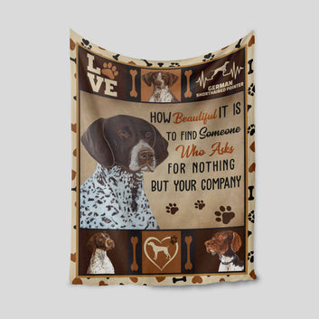 Personalized Image Blanket, Pet Blanket, German Shorthaired Pointer Blanket, Blanket For Gift