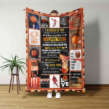 Personalized Name Blanket, Basketball Blanket, Blanket For Gift, Motivational Blanket