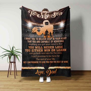 Personalized Name Blanket, I Want You To Believe Deep In Your Heart Blanket, Family Blanket, Football Blanket