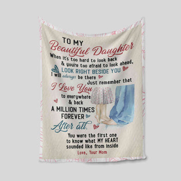 To My Daughter Blanket, Blanket For Daughter, Custom Name Blanket, Family Blanket