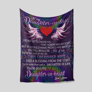 To My Daughter In Law Blanket, Blanket For Gift, Custom Name Blanket, Family Blanket