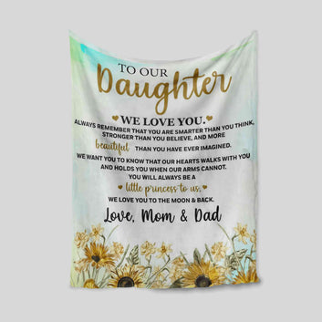 To My Daughter Blanket, Blanket For Gift, Personalized Name Blanket