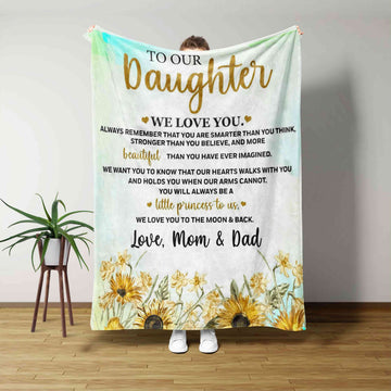 To My Daughter Blanket, Blanket For Gift, Personalized Name Blanket
