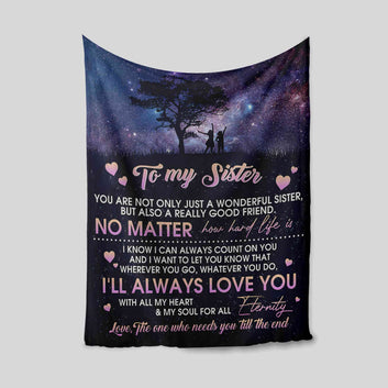 To My Sister Blanket, Blanket For Gift, Custom Name Blanket