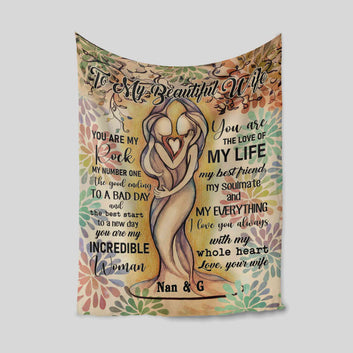 To My Wife Blanket, Custom Name Blanket, Lesbian Blanket, LGBT Blanket